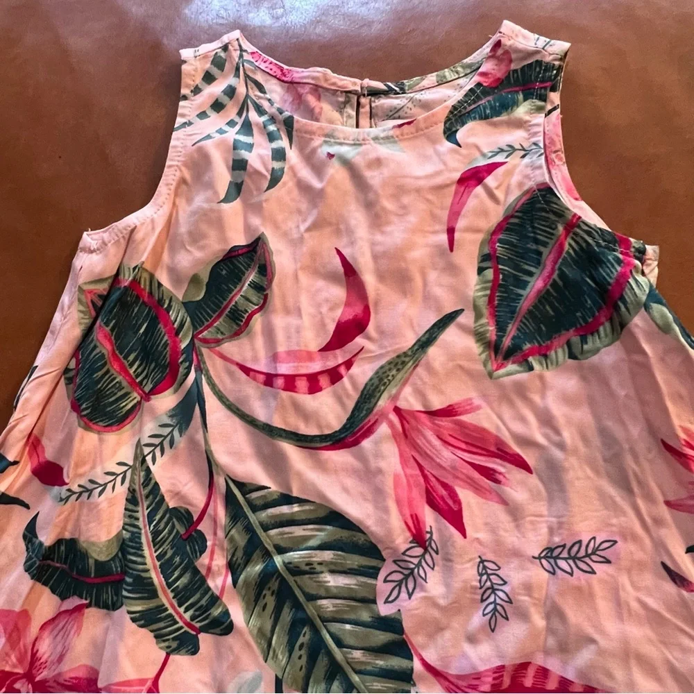 🆕 Old Navy Sleeveless Pink Floral Swing Dress 18-24mo.